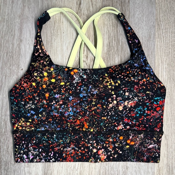Lululemon‎ Floral Print Women's Sports Bra Size 4  NWOT - Picture 2 of 8